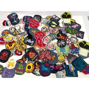 150 PC Assorted Sewing Applique Patches Iron on Sew On NEW Mixed Sequin Crafting